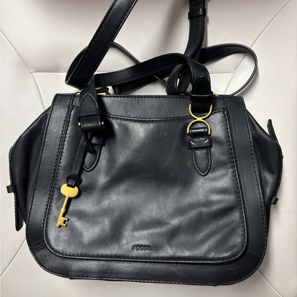 Fossil Black Leather Women's Bag